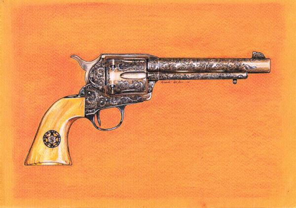 Western Revolver Drawings