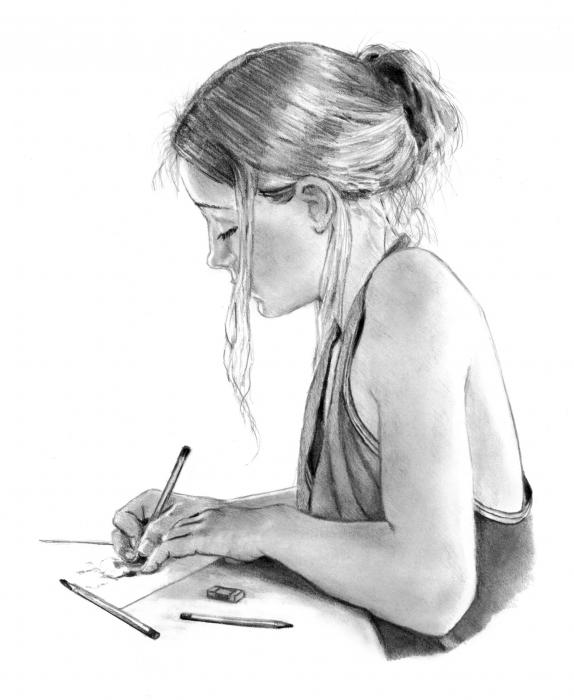 drawing student