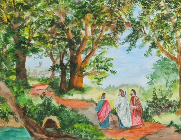 The Road To Emmaus Painting