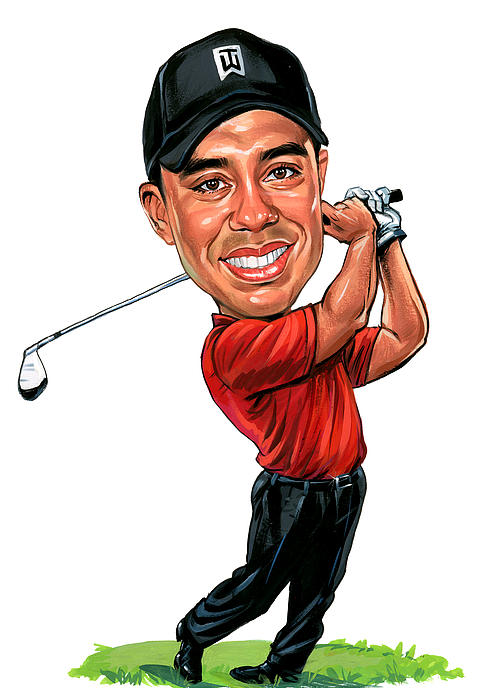 TIGER WOODS Painting by Art - TIGER WOODS Fine Art Prints and ...