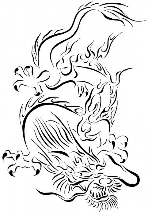 Tribal Chinese Dragon Drawing Tribal Chinese Dragon Fine Art Print Tina 