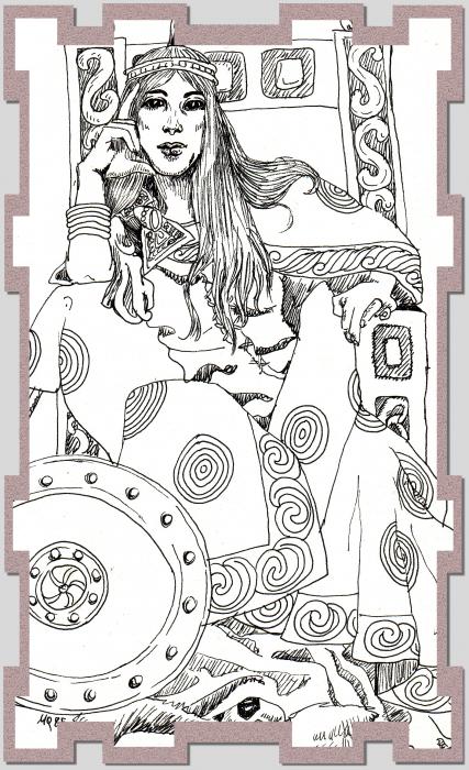 Viking Warrior Queen Drawing Viking Warrior Queen Fine Art Print Monique