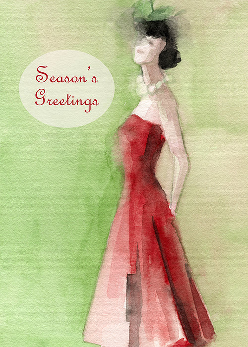  - vintage-red-dress-fashion-holiday-card-beverly-brown-prints