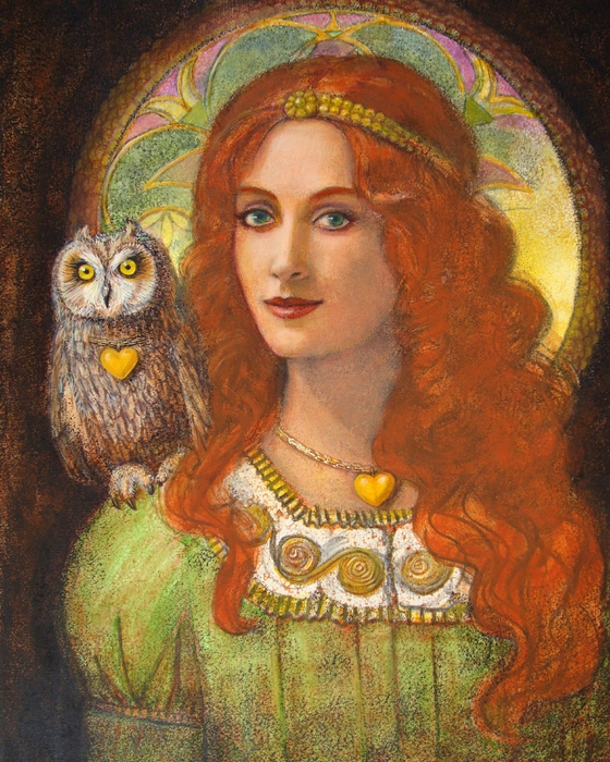 Wise Ones- Celtic Owl and Lady Painting by Sue Halstenberg - Wise ... Wise Ones- Celtic Owl and Lady Painting by Sue Halstenberg - Wise ...