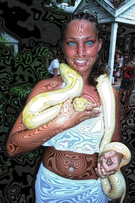 Snake With Woman