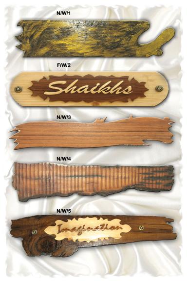 wood name plates