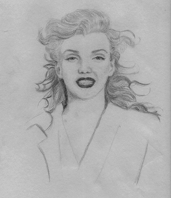 Young Marilyn Monroe Drawing