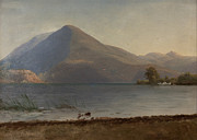 Famous Artists - On the Hudson by Albert Bierstadt