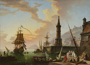 Famous Artists - A Seaport by Claude-Joseph Vernet