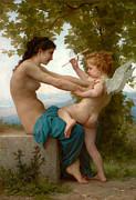 William-Adolphe Bouguereau - A young girl defending herself against Eros by William-Adolphe Bouguereau