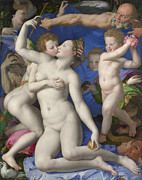 Bronzino - An Allegory with Venus and Cupid by Bronzino