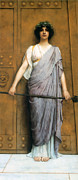 John William Godward - At the Gate of the Temple by John William Godward