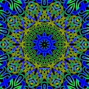  - blue-green-celtic-knot-star-kaleidoscope-cindy-boyd