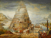 Famous Artists - Construction of the Tower of Babel by Abel Grimmer