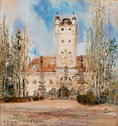 Famous Artists - Greillenstein Castle by Anton Romako