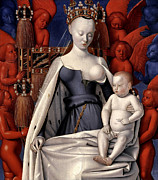 Famous Artists - Madonna Surrounded by Seraphim and Cherubim by Jean Fouquet