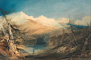 Famous Artists - Mountainous Landscape. North Wales by John Sell Cotman