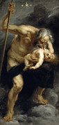 Famous Artists - Saturn devouring his child by Peter Paul Rubens