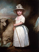 Famous Artists - Shepherd Girl. Little Bo-Peep by George Romney