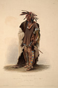 Famous Artists - Sioux warrior by Karl Bodmer 