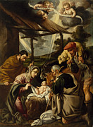 Famous Artists - The Adoration of the Shepherds by Pedro Orrente
