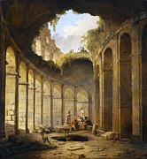 Famous Artists - The Colosseum in Rome by Hubert Robert