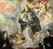 Famous Artists - The Immaculate Conception with Two Donors by Juan de Valdes Leal