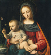 Famous Artists - The Madonna of the Carnation by Bernardino Luini