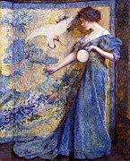 Famous Artists - The Mirror by Robert Lewis Reid