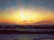 Laurits Tuxen - The North Sea in stormy weather. After sunset. Hojen by Laurits Tuxen