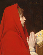 Famous Artists - The Red Cloak by Jules Joseph Lefebvre