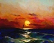 rough seas painting