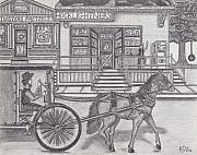 amish buggy drawing