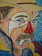 Clown Paintings - Rodeo Clown by Denise Landis