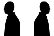 two men silhouette