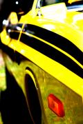 Yellow Cars Art - Stripes for Speed by Emily J Photography