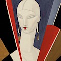 Art Deco Vogue Cover Of A Woman S Head Art Print By Eduardo Garcia