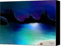  ... Canvas Prints - Moonlight Lagoon Canvas Print by Tanya Van Gorder