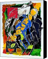 All Canvas Prints - The Black Horse Canvas Print by Artist  Singh