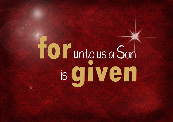 Christmas Bible Verse Print by Maria Dryfhout