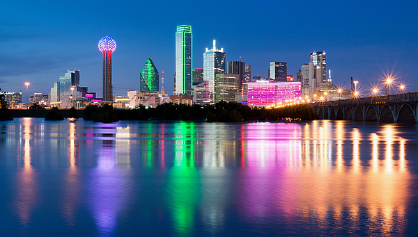 Dallas Skyline Colors By Rospotte Photography