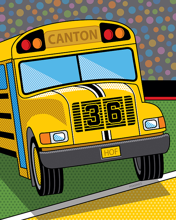 Jerome Bettis The Bus Print by Ron Magnes