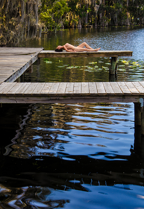 Nude On Dock II Greeting Card By Al Fess