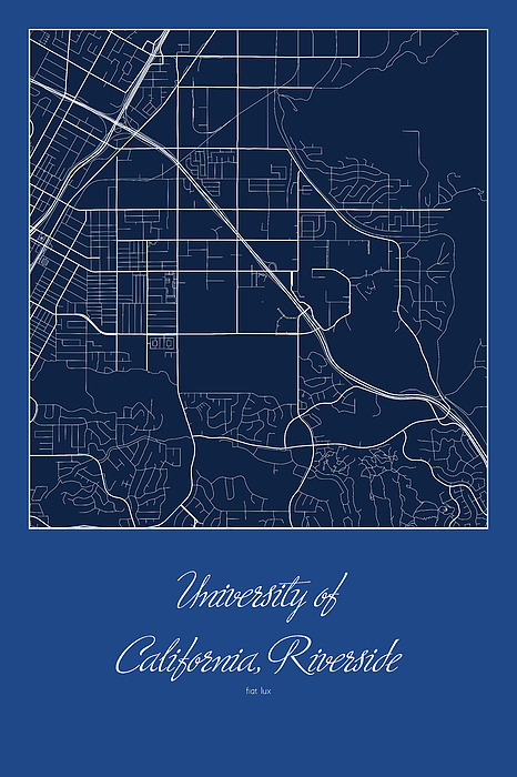 Riverside Street Map - University Of California Riverside Map by Jurq 