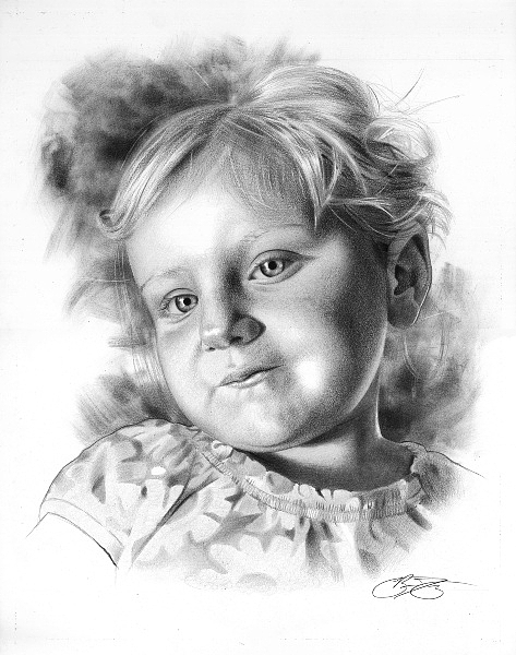 Brian Duey Drawings - Stellas Portrait by Brian Duey - stellas-portrait-brian-duey