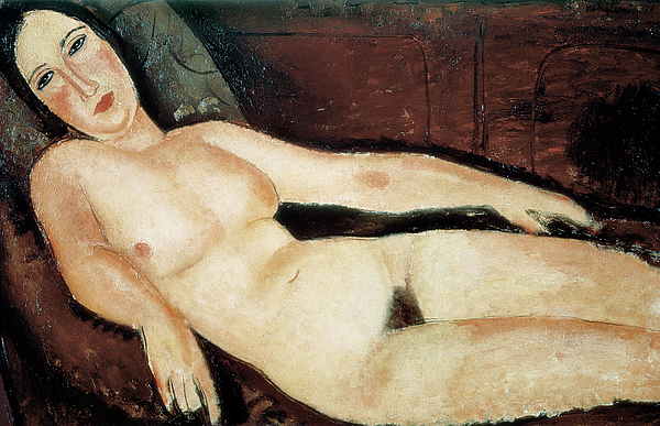 Naked On A Couch Painting By Amedeo Modigliani Spiral Notebook By