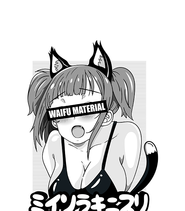 Ahegao Waifu Material Lewd Neko Anime Girl Clothes Carry All Pouch By