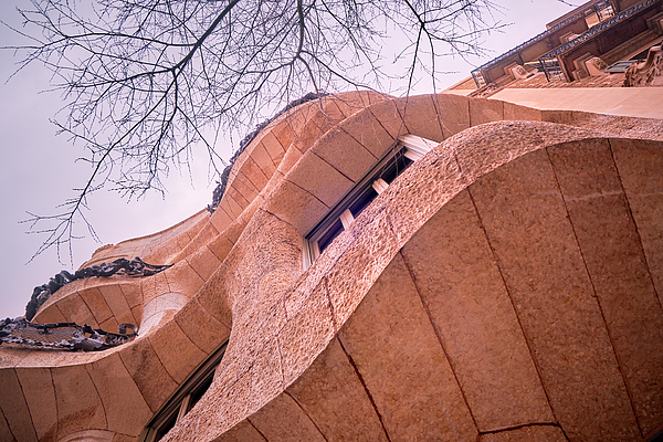 Balconies Casa Mila La Pedrera Gaudi Barcelona Spain Greeting