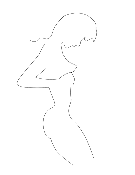 Minimalist Nude Line Art Drawing 3s Jigsaw Puzzle By Brian Reaves Pixels