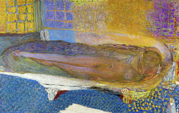 Nude In The Bath Nu Dans Le Bain Greeting Card By Pierre Bonnard